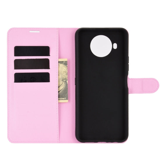 For Nokia 8.3 5G Litchi Texture Horizontal Flip Protective Case with Holder & Card Slots & Wallet(Pink)