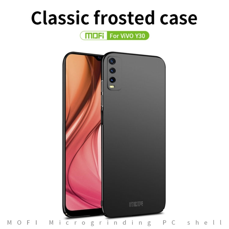 For vivo Y30 MOFI Frosted PC Ultra-thin Hard Case (Blue)