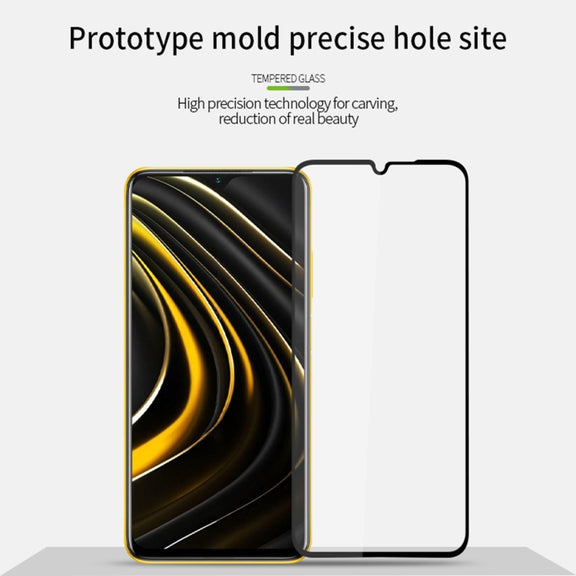 For Xiaomi Poco M3 MOFI 9H 2.5D Full Screen Tempered Glass Film(Black)