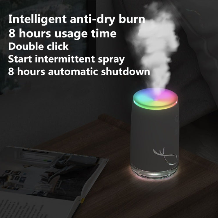 Concise Fish Pattern Mini Home Mute Bedroom Student Dormitory Office Portable USB Wireless Durable Humidifier(Red)