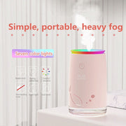 Concise Fish Pattern Mini Home Mute Bedroom Student Dormitory Office Portable USB Wireless Durable Humidifier(Red)