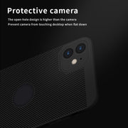 For iPhone 12 mini MOFi Honeycomb Texture Breathable PC Shockproof Protective Back Cover Case (Gold)