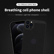 For iPhone 12 Pro Max MOFi Honeycomb Texture Breathable PC Shockproof Protective Back Cover Case(Red)