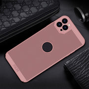 For iPhone 12 Pro Max MOFi Honeycomb Texture Breathable PC Shockproof Protective Back Cover Case(Rose Gold)