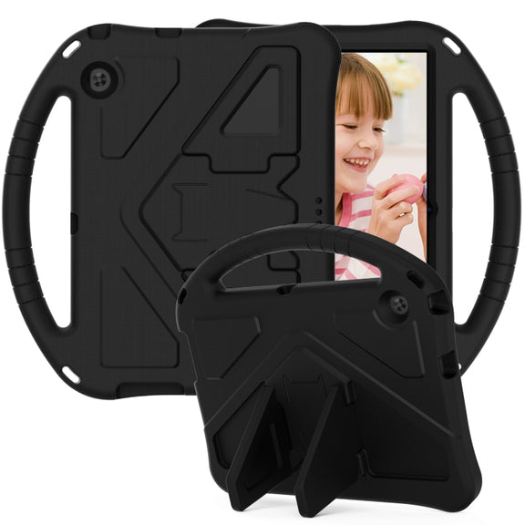 For Huawei MediaPad T3 10 EVA Flat Anti Falling Protective Case Shell with Holder(Black)