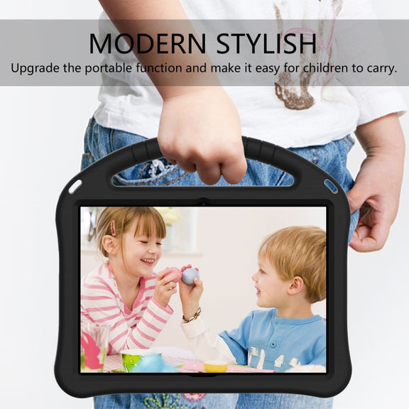 For Huawei MediaPad T3 10 EVA Flat Anti Falling Protective Case Shell with Holder(Black)
