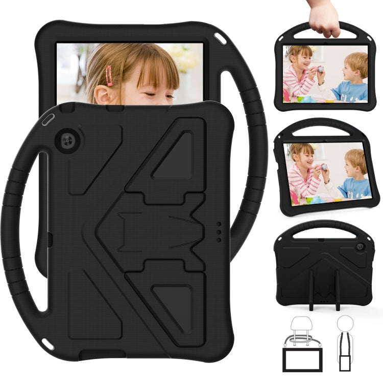 For Huawei MediaPad T3 10 EVA Flat Anti Falling Protective Case Shell with Holder(Black)