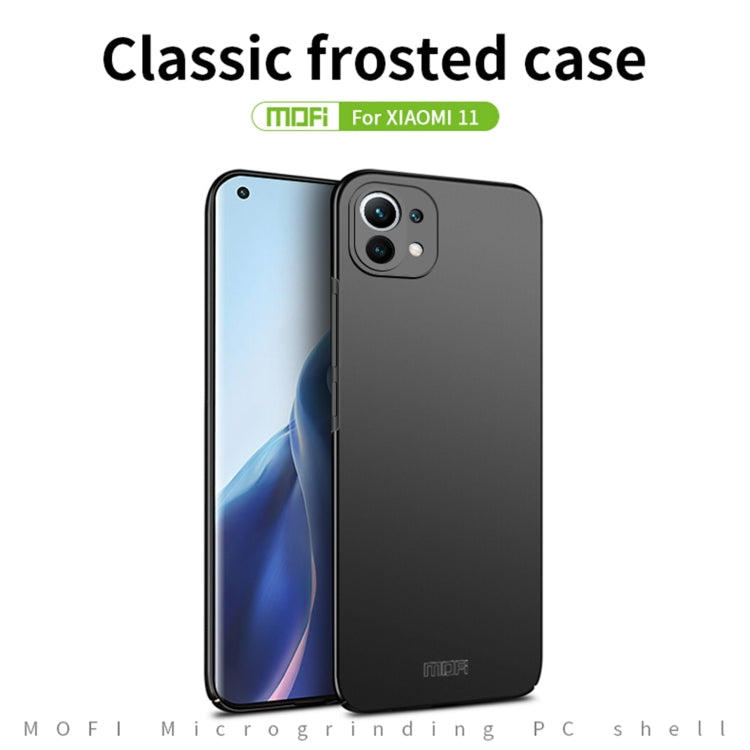 For Xiaomi Mi 11 MOFI Frosted PC Ultra-thin Hard Case(Black)