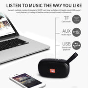 T&G TG173 TWS Subwoofer Bluetooth Speaker With Braided Cord, Support USB / AUX / TF Card / FM(Green)