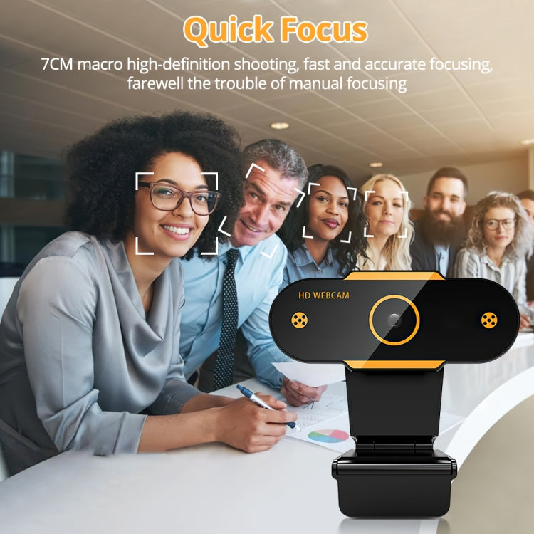 312 1080P HD USB 2.0 PC Desktop Camera Webcam with Mic, Cable Length: about 1.3m, Configuration:Regular