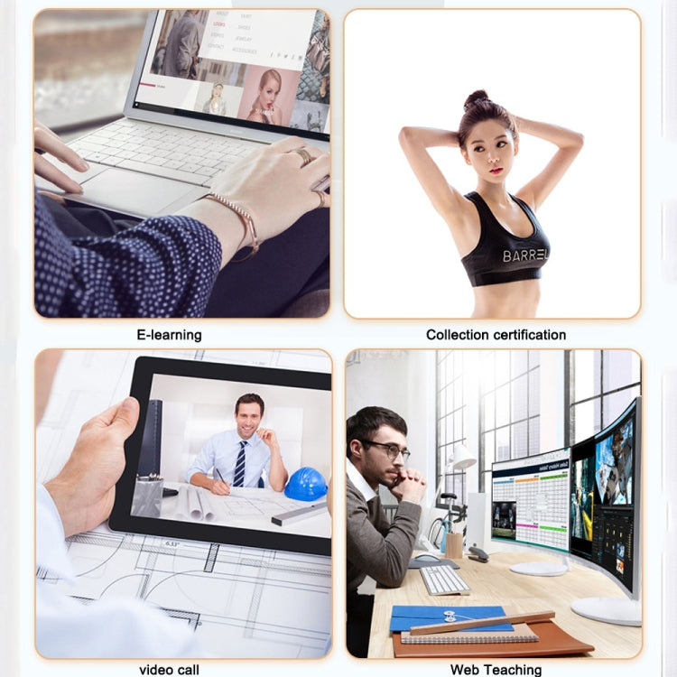 312 1080P HD USB 2.0 PC Desktop Camera Webcam with Mic, Cable Length: about 1.3m, Configuration:Regular