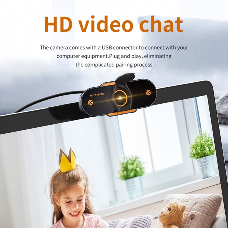 312 1080P HD USB 2.0 PC Desktop Camera Webcam with Mic, Cable Length: about 1.3m, Configuration:Regular