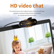 312 1080P HD USB 2.0 PC Desktop Camera Webcam with Mic, Cable Length: about 1.3m, Configuration:Regular