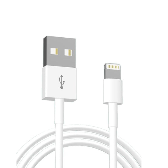 Dual USB Portable Travel Charger + 1 Meter USB to 8 Pin Data Cable, EU Plug(White)