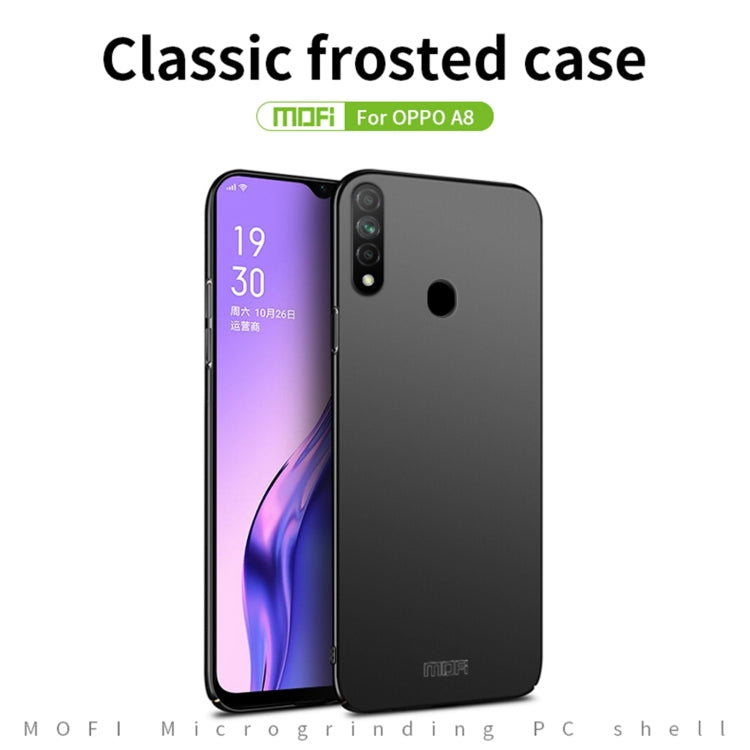 For OPPO A8 MOFI Frosted PC Ultra-thin Hard Case(Gold)