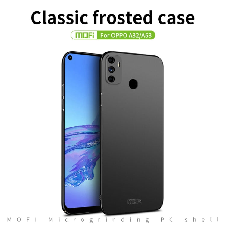 For OPPO A32 / A52 MOFI Frosted PC Ultra-thin Hard Case(Gold)