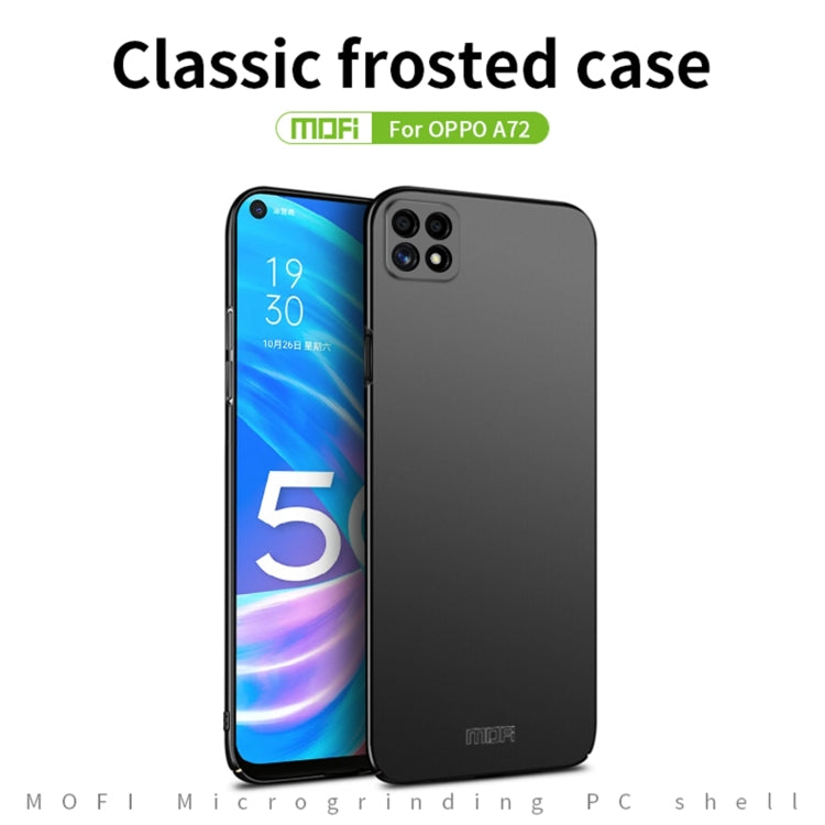For OPPO A72 MOFI Frosted PC Ultra-thin Hard Case(Red)