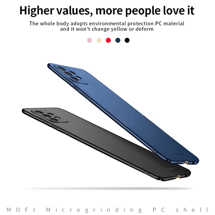 For Samsung Galaxy A72 5G / 4G MOFI Frosted PC Ultra-thin Hard Case(Blue)