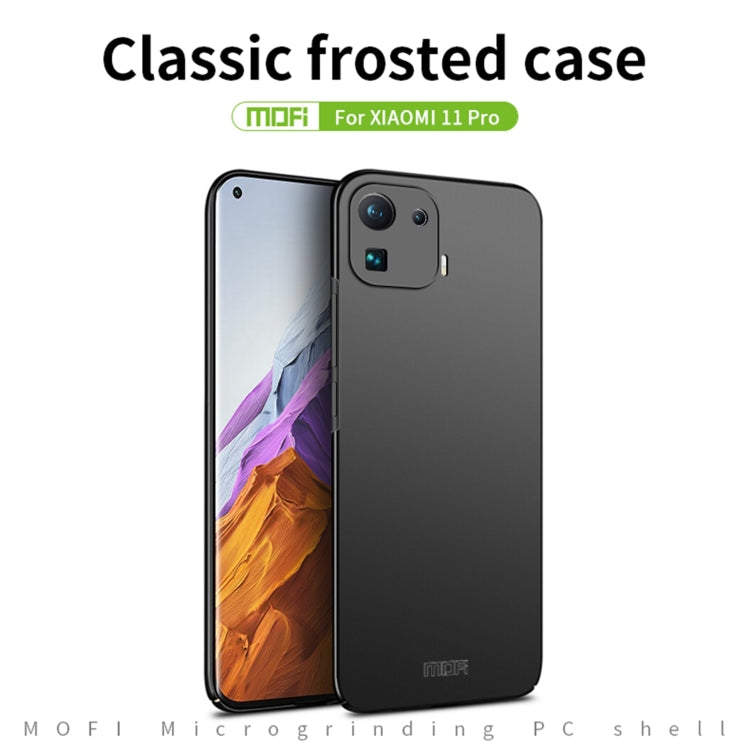 For Xiaomi Mi 11 Pro MOFI Frosted PC Ultra-thin Hard Case(Blue)