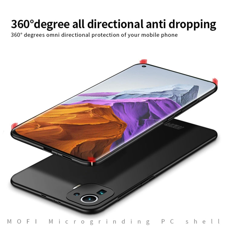 For Xiaomi Mi 11 Pro MOFI Frosted PC Ultra-thin Hard Case(Gold)
