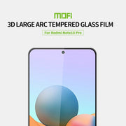 For Xiaomi Redmi Note 10 Pro / Note 10 Pro Max MOFI 9H 3D Explosion-proof Curved Screen Tempered Glass Film(Black)