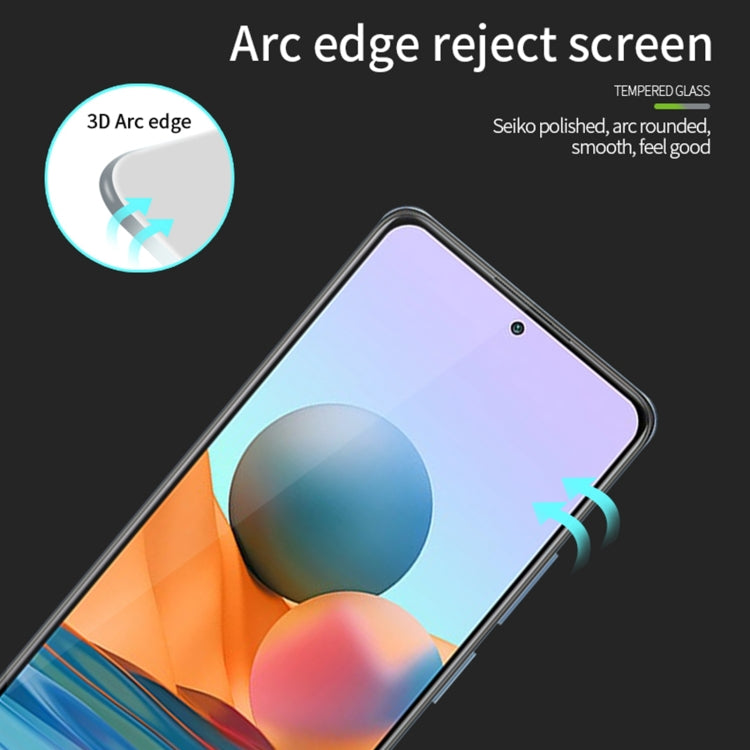 For Xiaomi Redmi Note 10 Pro / Note 10 Pro Max MOFI 9H 3D Explosion-proof Curved Screen Tempered Glass Film(Black)