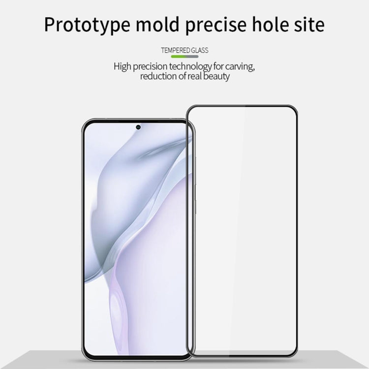 For Huawei P50 MOFI 9H 3D Explosion-proof Curved Screen Tempered Glass Film(Black)