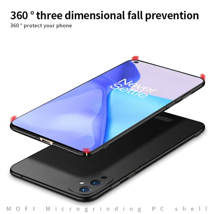 For OnePlus 9 MOFI Frosted PC Ultra-thin Hard Case(Gold)