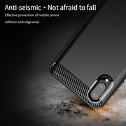 For Samsung Galaxy A02 / M02 MOFI Gentleness Series Brushed Texture Carbon Fiber Soft TPU Case(Blue)