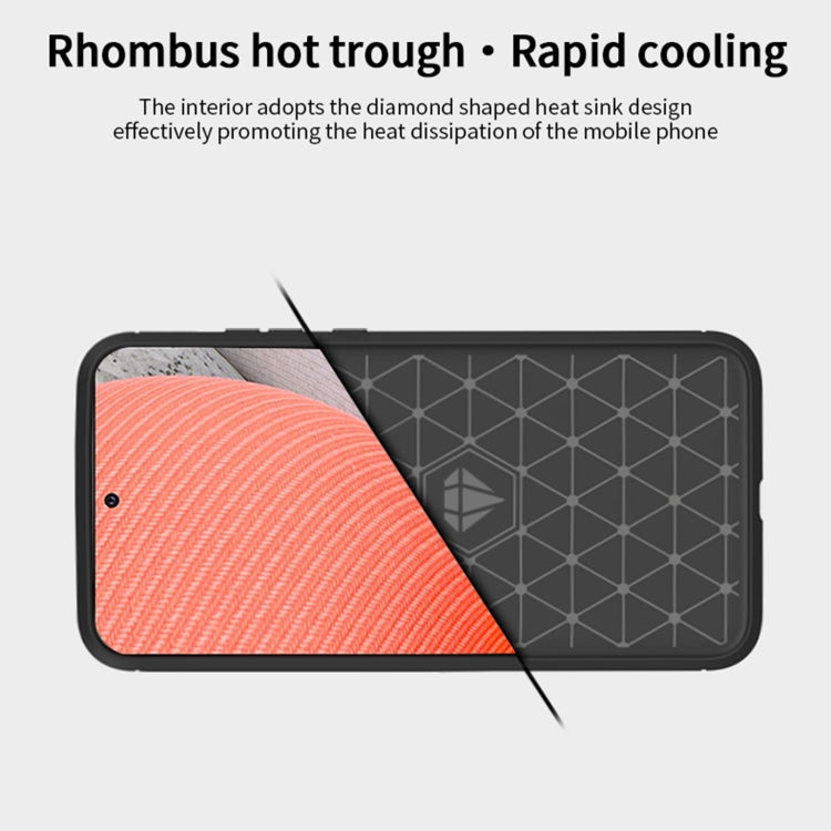 For Samsung Galaxy A72 5G/4G MOFI Gentleness Series Brushed Texture Carbon Fiber Soft TPU Case(Black)