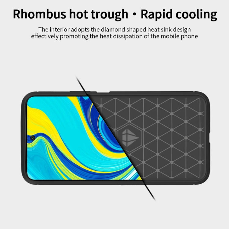 For Xiaomi Redmi Note 9s / Note 9 Pro / Note 9 Pro Max / Foco M2 Pro MOFI Gentleness Series Brushed Texture Carbon Fiber Soft TPU Case(Black)