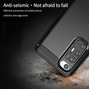 For Xiaomi Mi 10S MOFI Gentleness Series Brushed Texture Carbon Fiber Soft TPU Case(Blue)