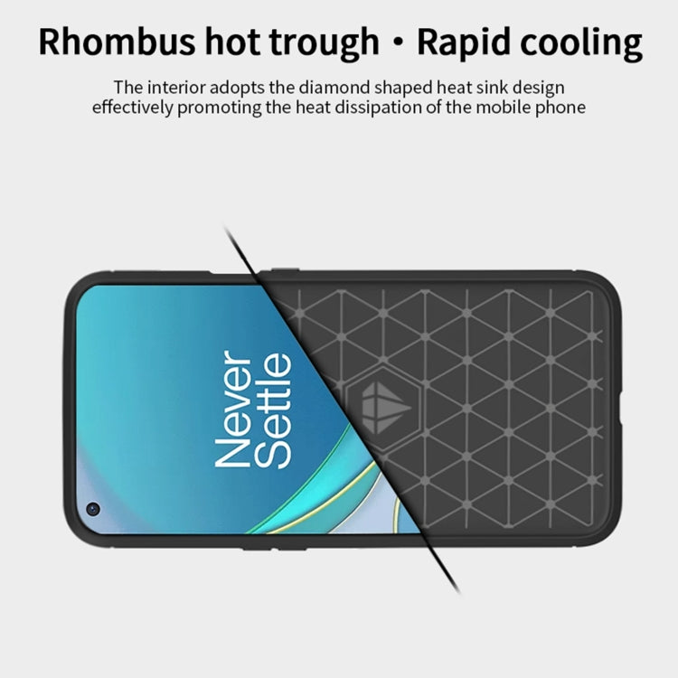 For OnePlus 9 Pro MOFI Gentleness Series Brushed Texture Carbon Fiber Soft TPU Case(Red)