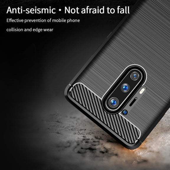 For OnePlus 8 Pro MOFI Gentleness Series Brushed Texture Carbon Fiber Soft TPU Case(Grey)