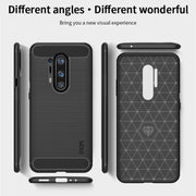 For OnePlus 8 Pro MOFI Gentleness Series Brushed Texture Carbon Fiber Soft TPU Case(Grey)