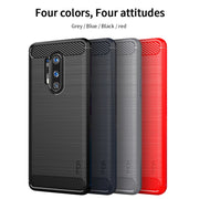 For OnePlus 8 Pro MOFI Gentleness Series Brushed Texture Carbon Fiber Soft TPU Case(Grey)