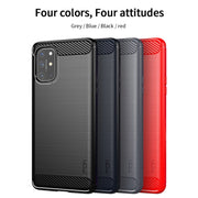 For OnePlus 8T MOFI Gentleness Series Brushed Texture Carbon Fiber Soft TPU Case(Grey)