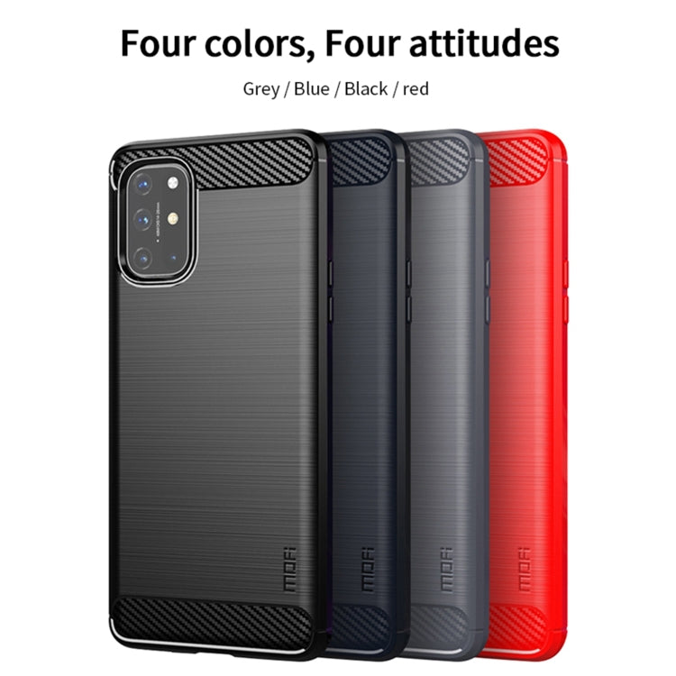 For OnePlus 8T MOFI Gentleness Series Brushed Texture Carbon Fiber Soft TPU Case(Grey)