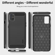 For OnePlus 8T MOFI Gentleness Series Brushed Texture Carbon Fiber Soft TPU Case(Red)