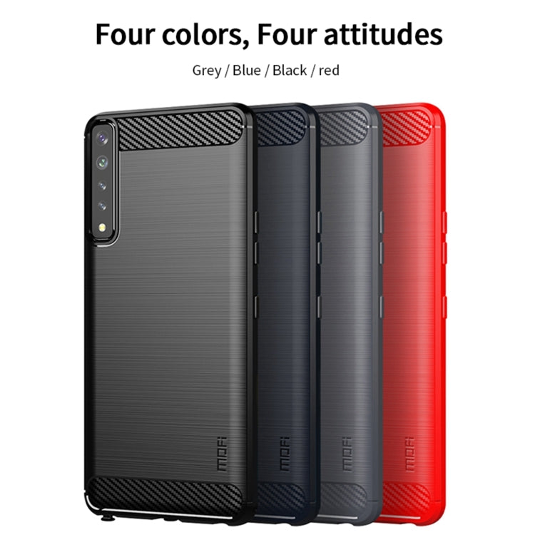 For LG Stylo 7 4G MOFI Gentleness Series Brushed Texture Carbon Fiber Soft TPU Case(Black)