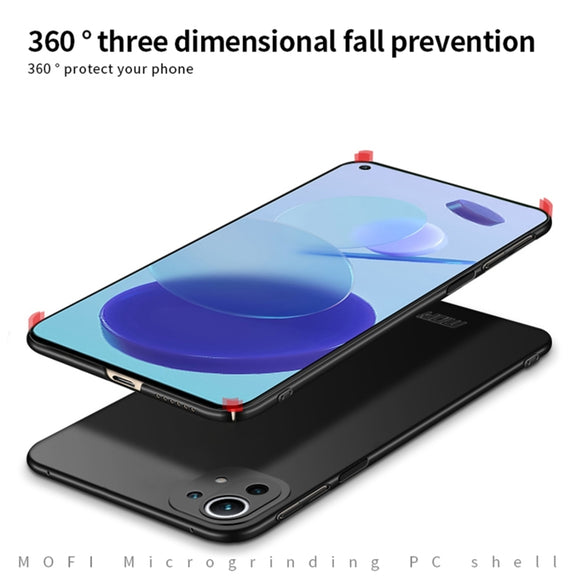 For Xiaomi Mi 11 Lite MOFI Frosted PC Ultra-thin Hard Case(Red)