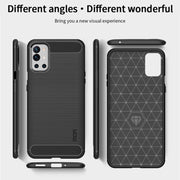 For OnePlus 9R MOFI Gentleness Series Brushed Texture Carbon Fiber Soft TPU Case(Gray)