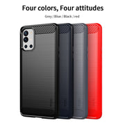 For OnePlus 9R MOFI Gentleness Series Brushed Texture Carbon Fiber Soft TPU Case(Gray)