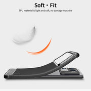 For Xiaomi Mi 11 Ultra MOFI Gentleness Series Brushed Texture Carbon Fiber Soft TPU Case(Black)