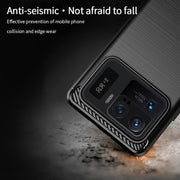 For Xiaomi Mi 11 Ultra MOFI Gentleness Series Brushed Texture Carbon Fiber Soft TPU Case(Black)
