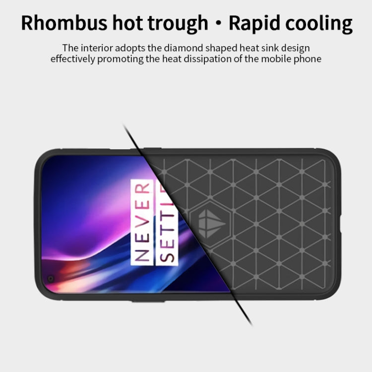 For OnePlus 8 MOFI Gentleness Series Brushed Texture Carbon Fiber Soft TPU Case(Black)