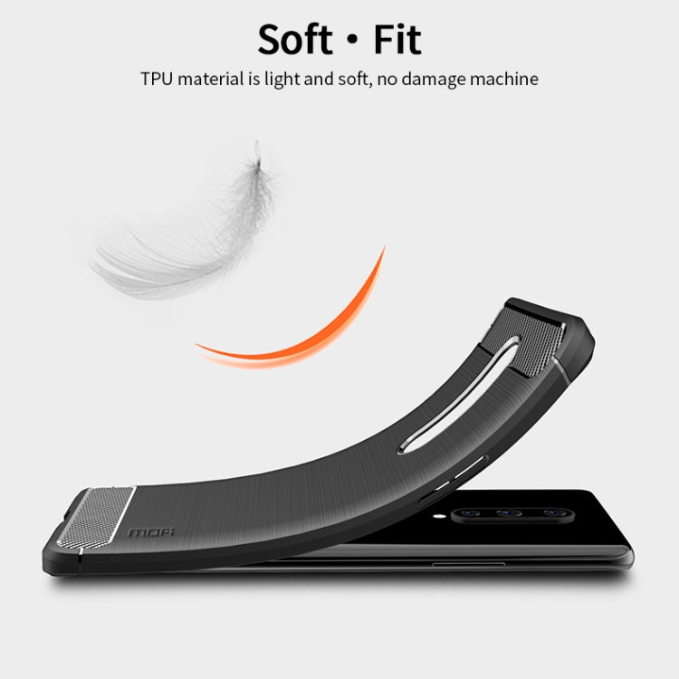 For OnePlus 8 MOFI Gentleness Series Brushed Texture Carbon Fiber Soft TPU Case(Blue)