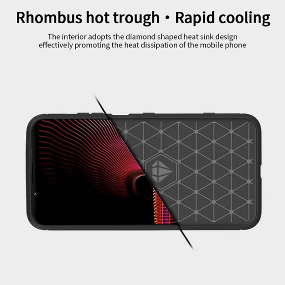 For Sony Xperia 1 lll MOFI Gentleness Series Brushed Texture Carbon Fiber Soft TPU Case(Red)