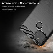 For Google Pixel 5a 5G MOFI Gentleness Series Brushed Texture Carbon Fiber Soft TPU Case(Grey)