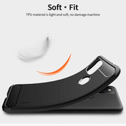 For Google Pixel 5a 5G MOFI Gentleness Series Brushed Texture Carbon Fiber Soft TPU Case(Red)